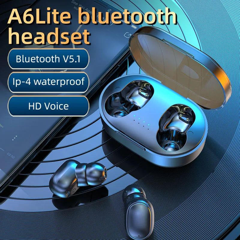 Fone Bluetooth A6Lite Carregamento Portátil